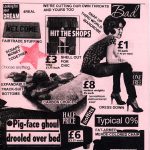 "Clod magazine" zine cover. Black and white collage on a light pink background. Mixture of text and photographs of various household items as well as a woman in high heels.
