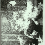 Black and white "The coming insurrection" zine cover. Photograph of protestors and fire with small printed title text, on green paper.